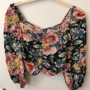 Floral Zara crop top